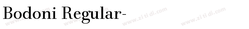 Bodoni Regular字体转换